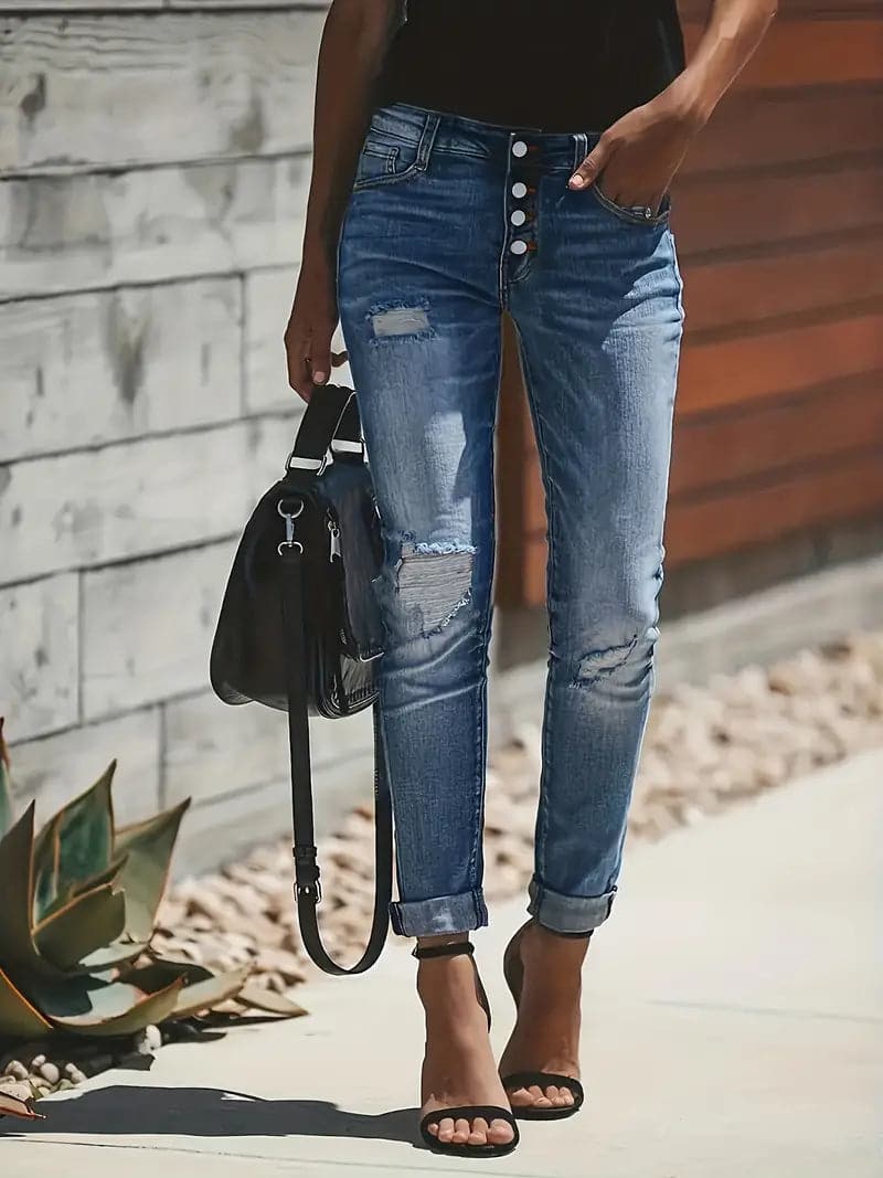 Avelina - Blugi clasici din denim pentru femei