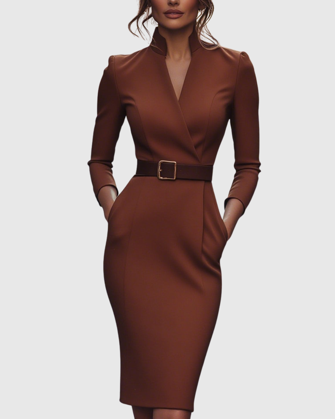 Clarivelle - Elegant Midi Dress