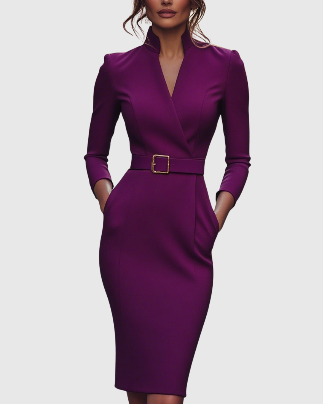 Clarivelle - Elegant Midi Dress