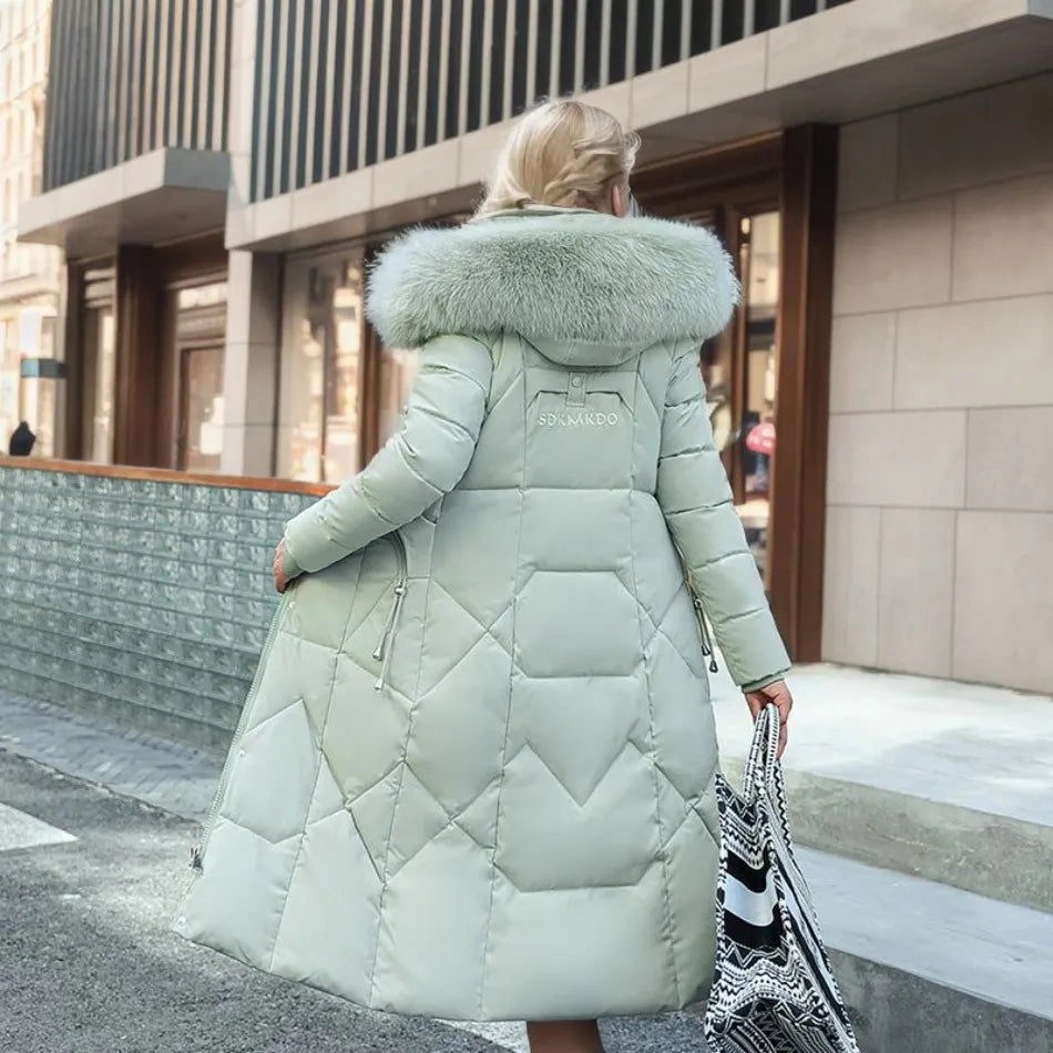 Iselotte – Women’s Long Puffer Down Coat with Collar