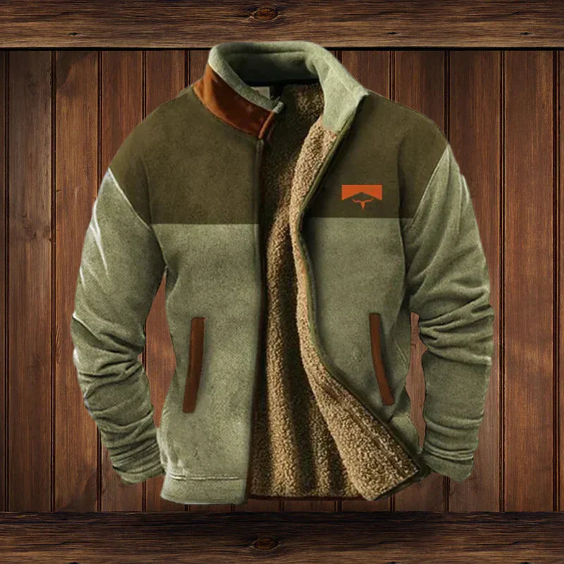 Thoren – Herren Western-Stil Jacke mit Fleece-Futter