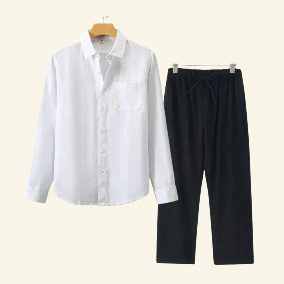 Caelric - Linen Mens Shirt And Trousers Set