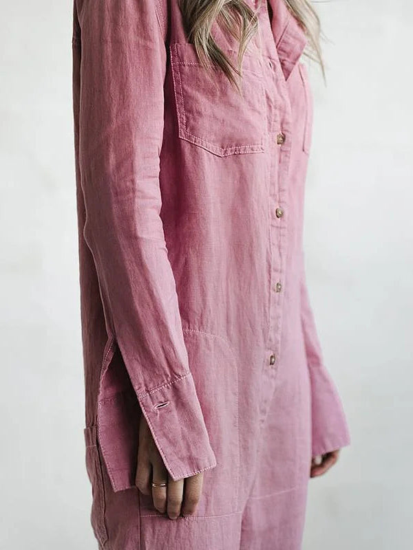 Amandine - Casual Long Sleeve Jumpsuit