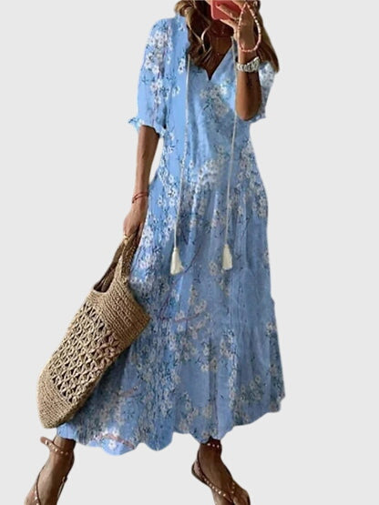 Amelisse - Boho letnia sukienka maxi