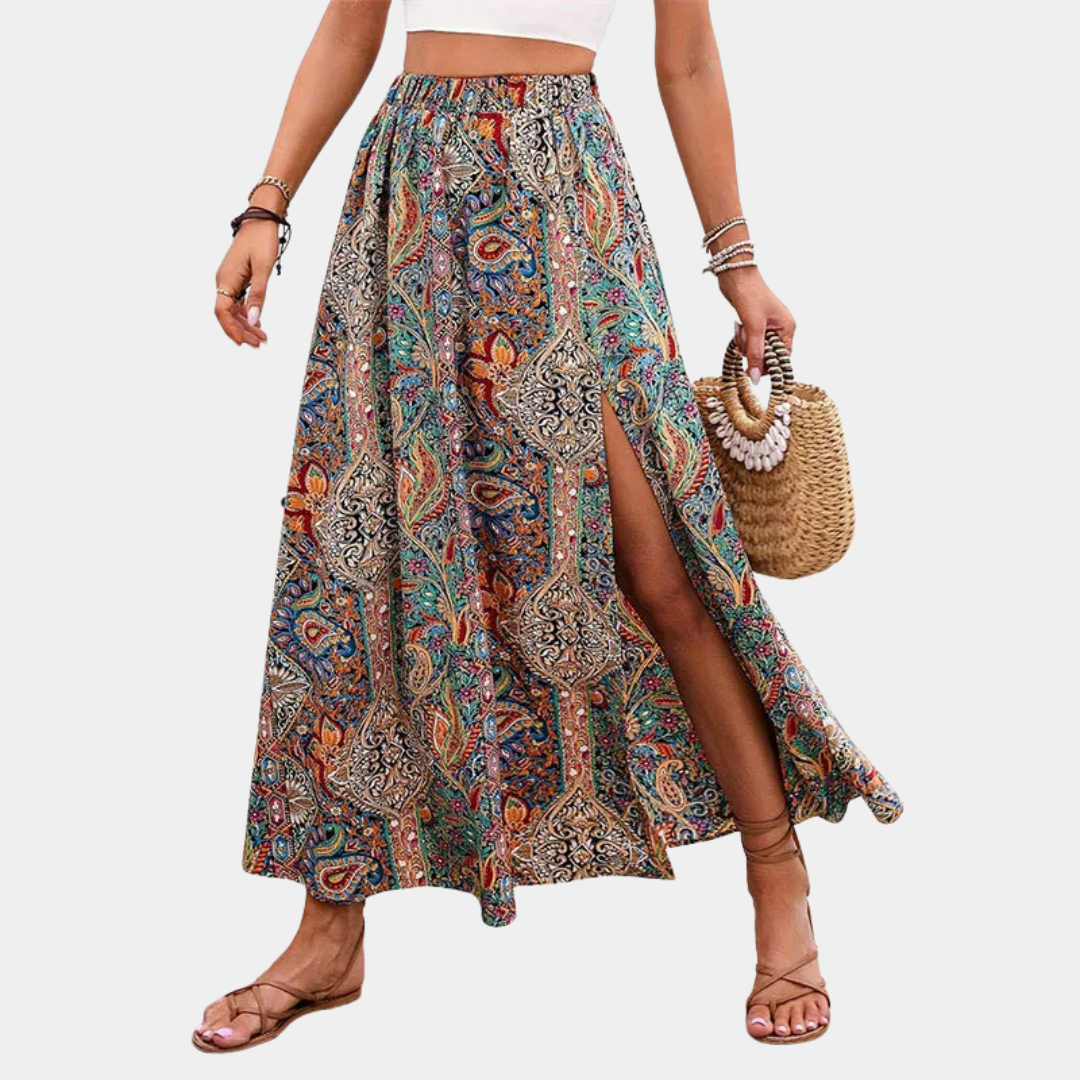 Melvara - Boho-Maxirock mit elegantem Schlitz