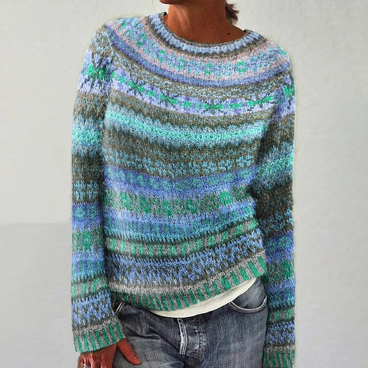 Olivara – Damen strukturierter Strickpullover