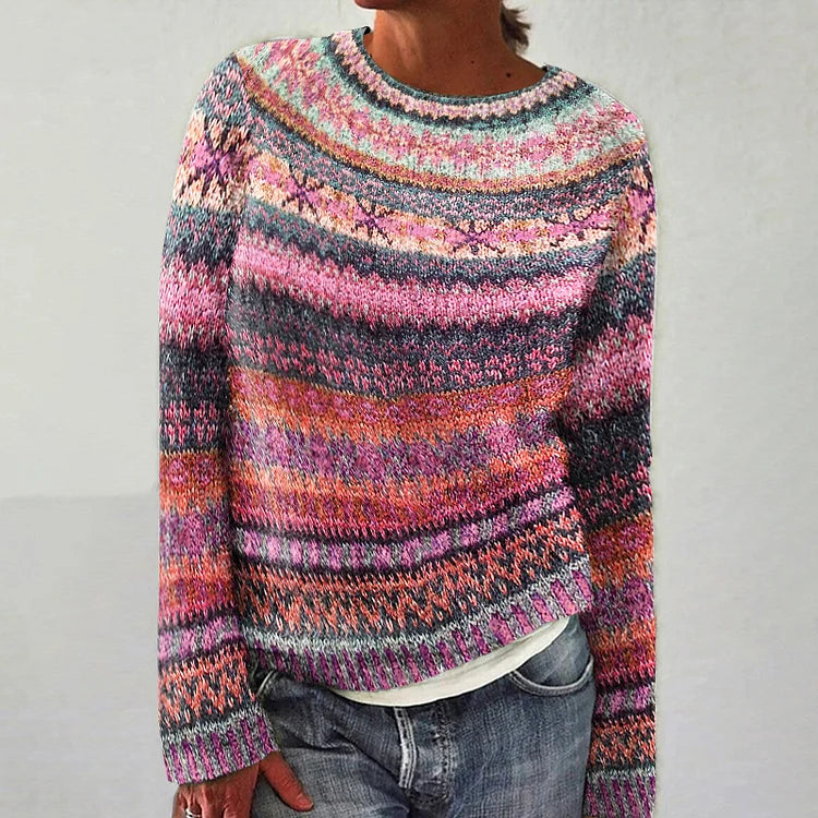 Olivara – Damen strukturierter Strickpullover