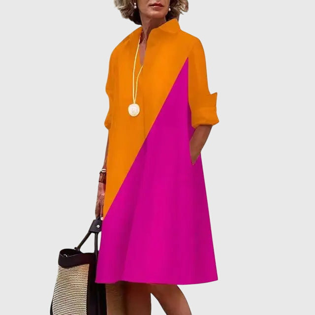 Avelyn – Midi šaty s kapsami pro nenucenou eleganci