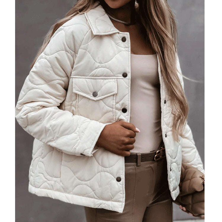 Orlena – Damen gesteppte Jacke mit Knöpfen