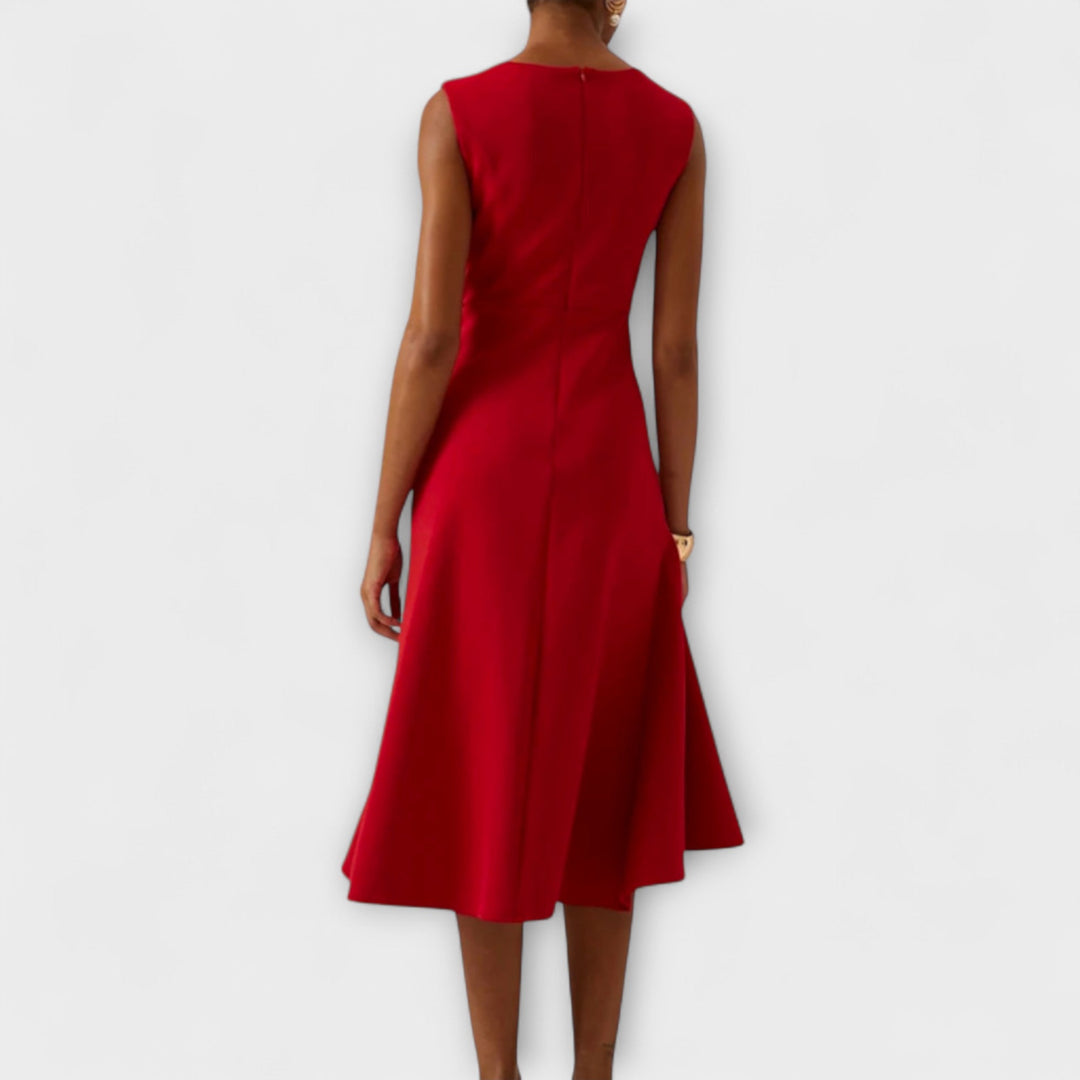 Waelise – Ärmelloses plissiertes Midikleid