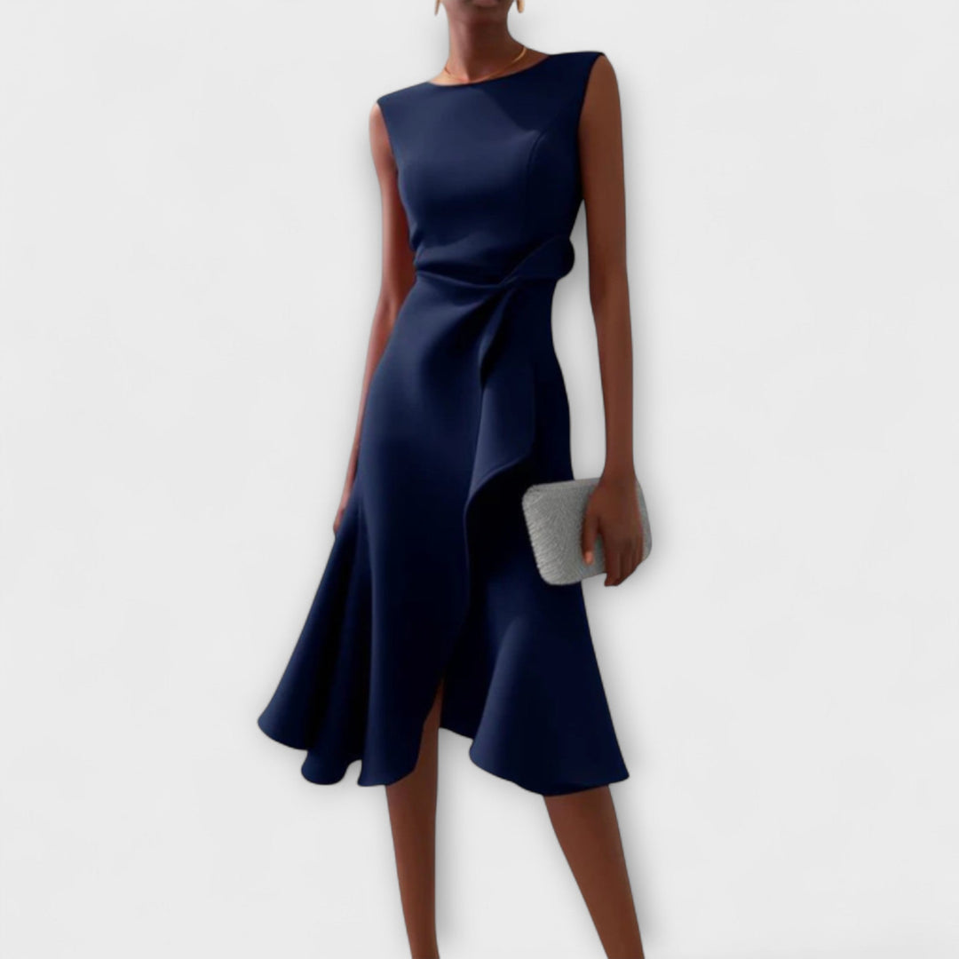 Waelise – Ärmelloses plissiertes Midikleid