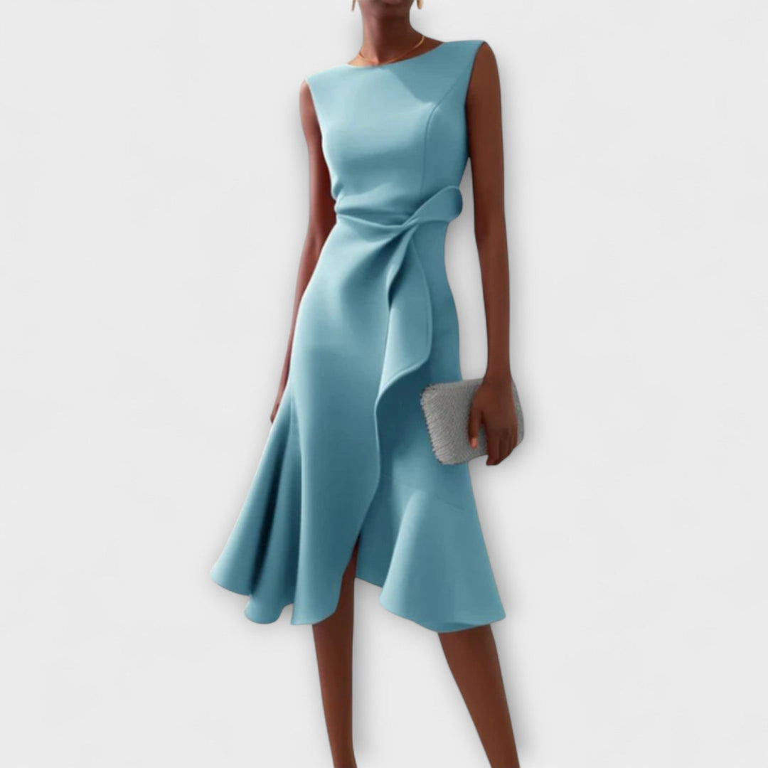 Waelise – Ärmelloses plissiertes Midikleid
