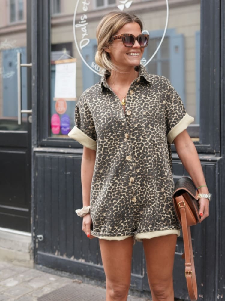 Darelle - Mini Cheetah Print Romper