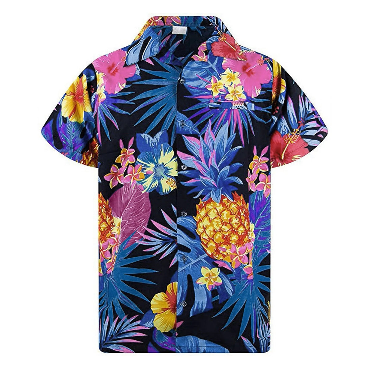 Solvierra - Dame sommerbluse med bladprint