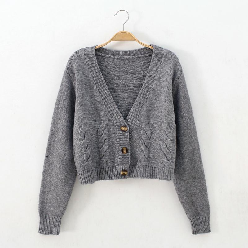 Elenora – Women’s Short Cable Knit Cardigan