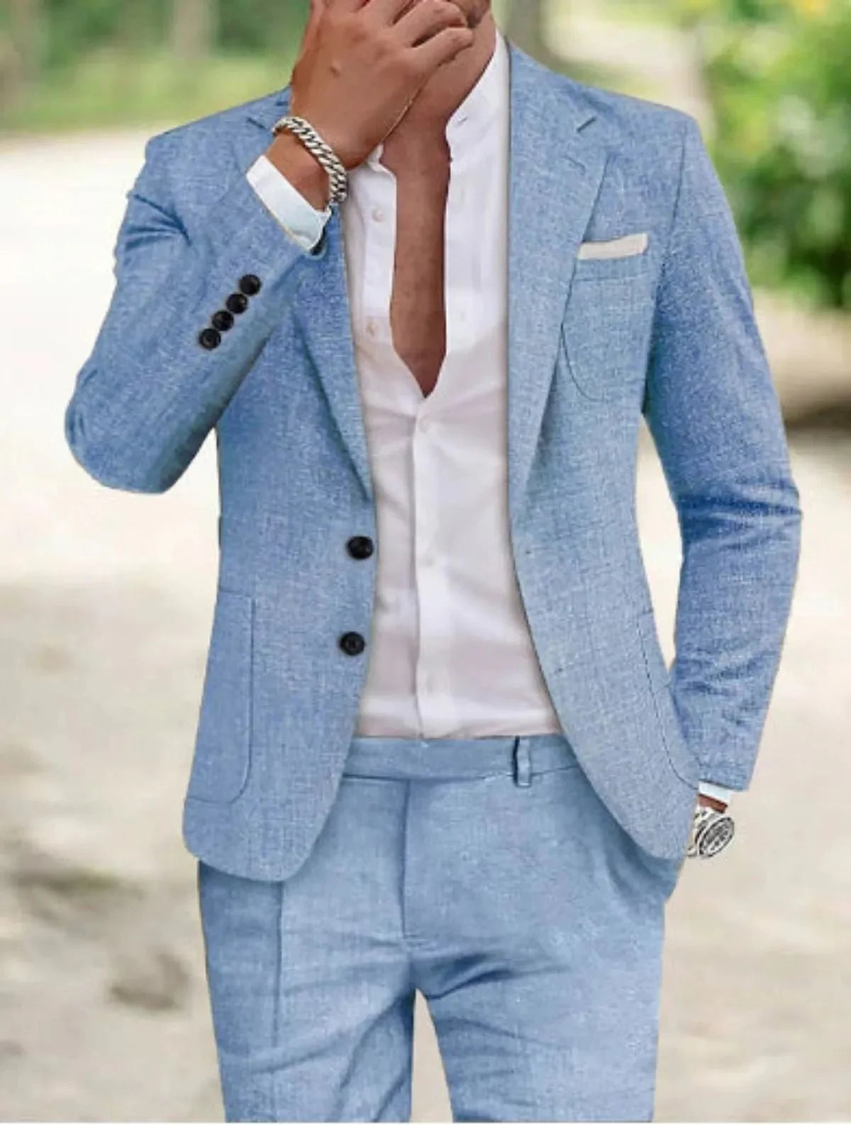 Férfi munkaruházat – zakó és egyenes szárú nadrág