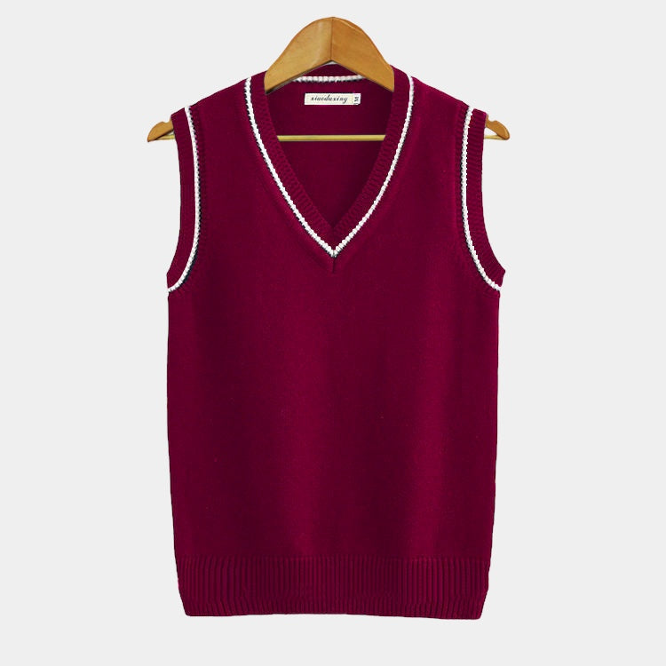Brennor – Chaleco de punto clásico para hombre con cuello en V