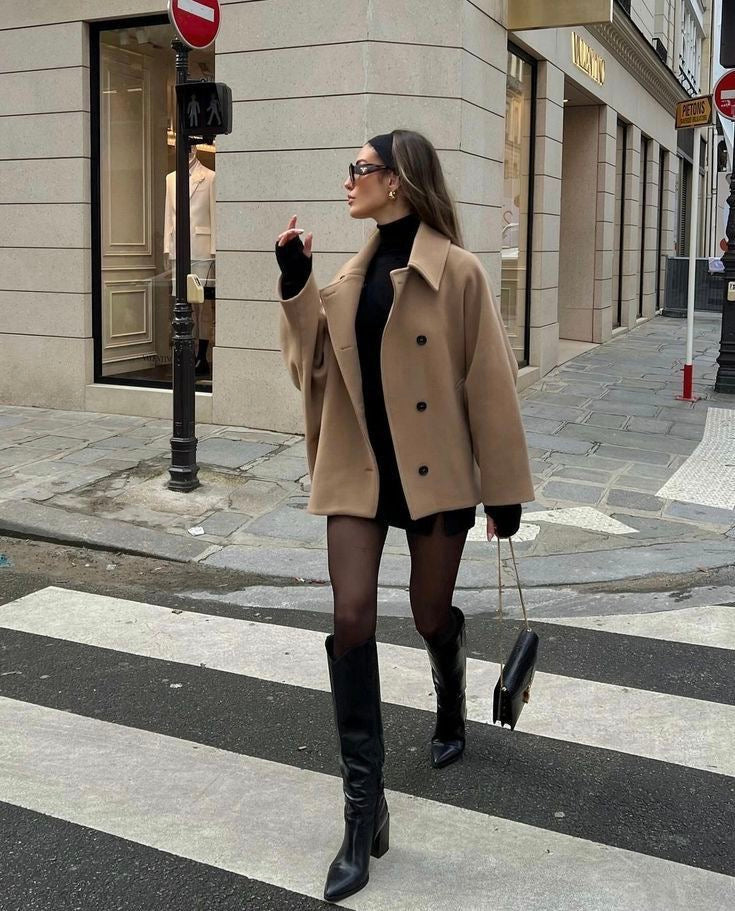 Valestra – Damen Oversize Wollmantel