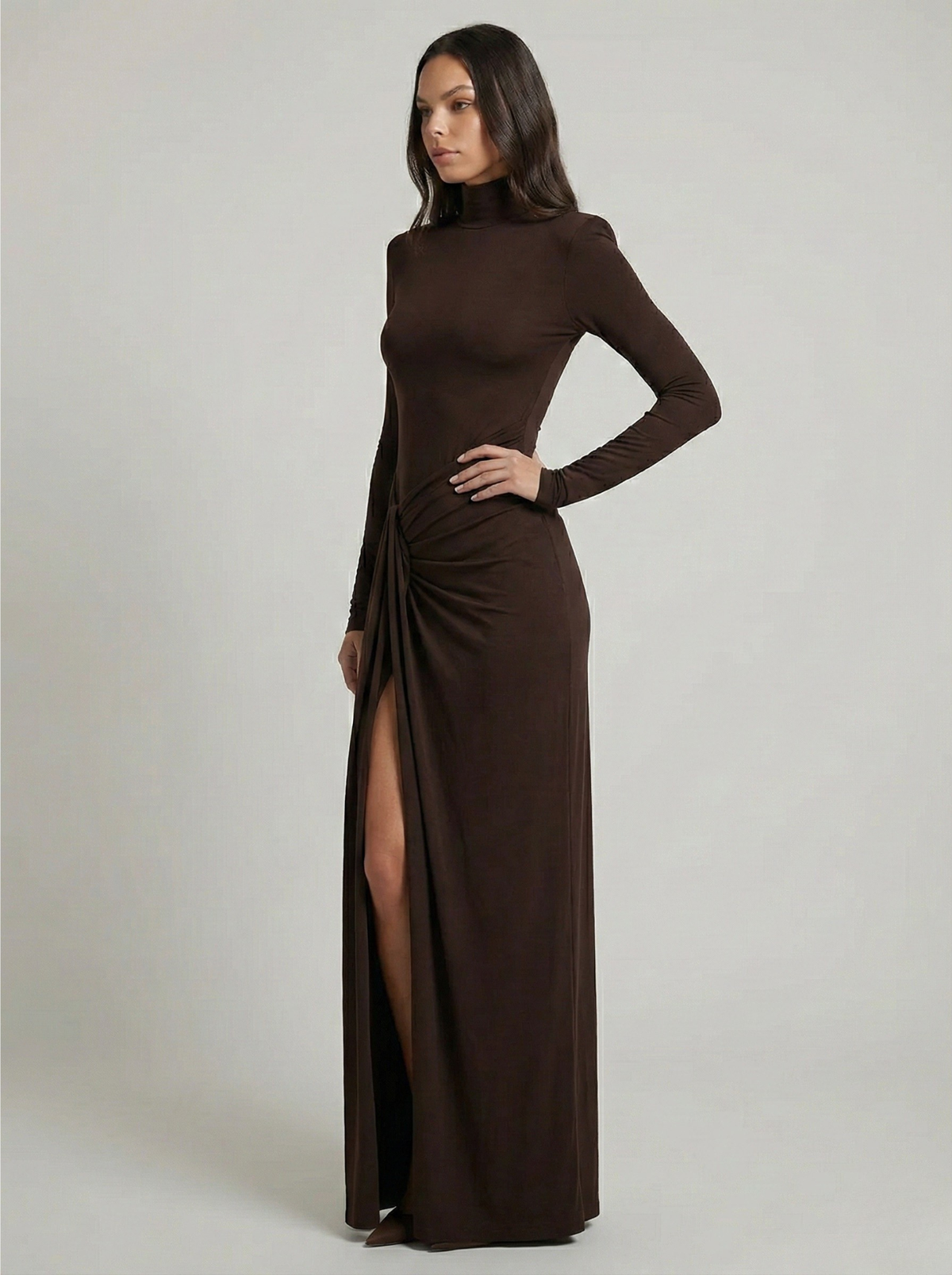Lunarie - Elegantes Maxikleid mit Raffung