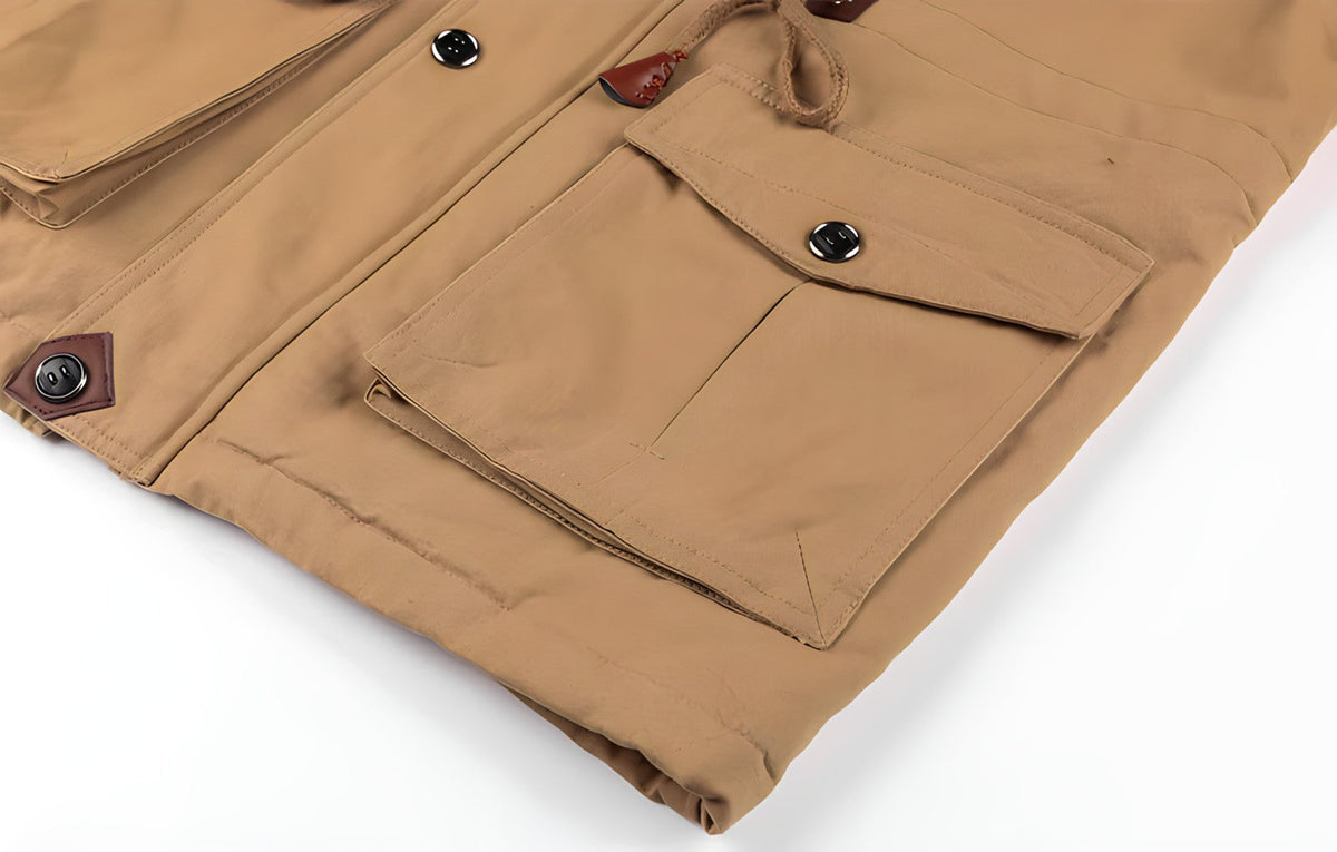Draxien – Giacca Impermeabile da Uomo in Stile Militare