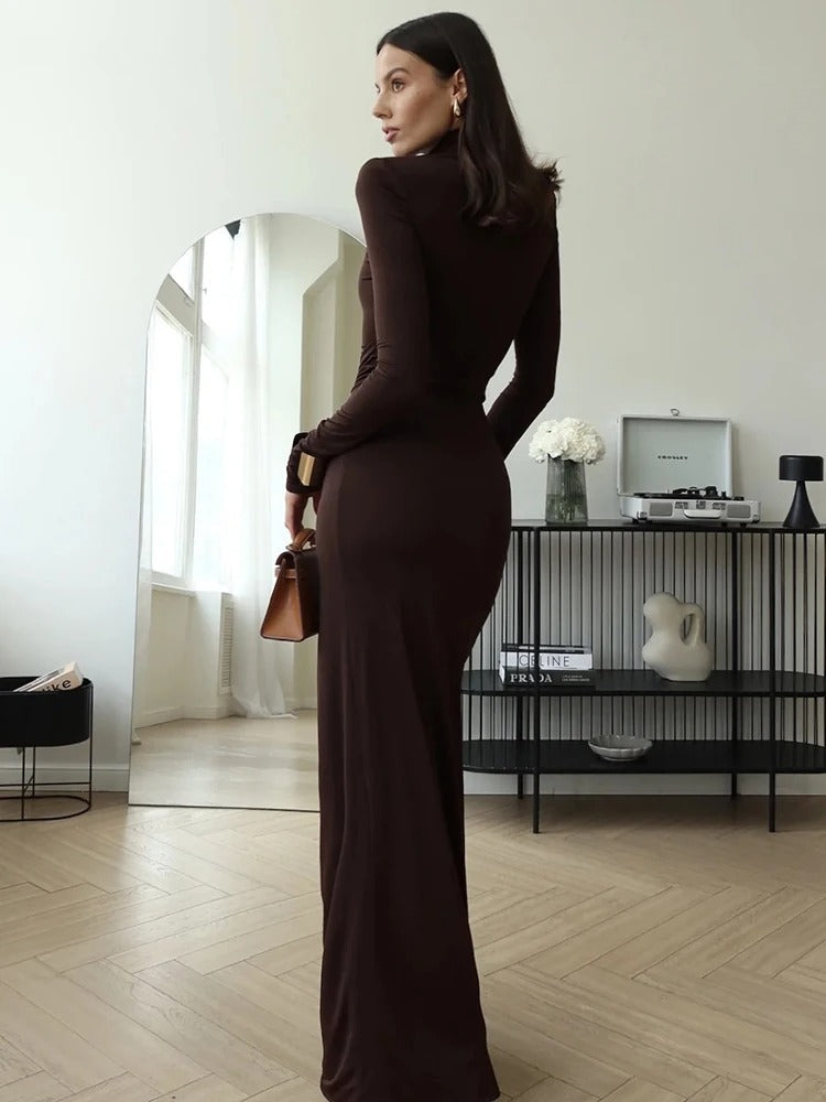 Lunarie - Elegantes Maxikleid mit Raffung