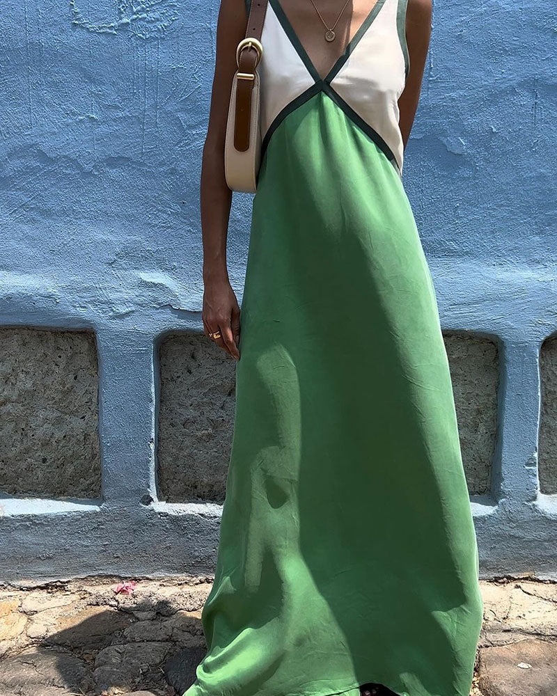 Lunévie - Contrast Flow Maxi ruha
