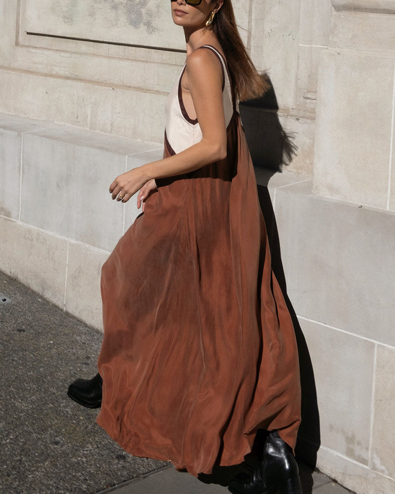 Lunévie - Contrast Flow Maxi ruha