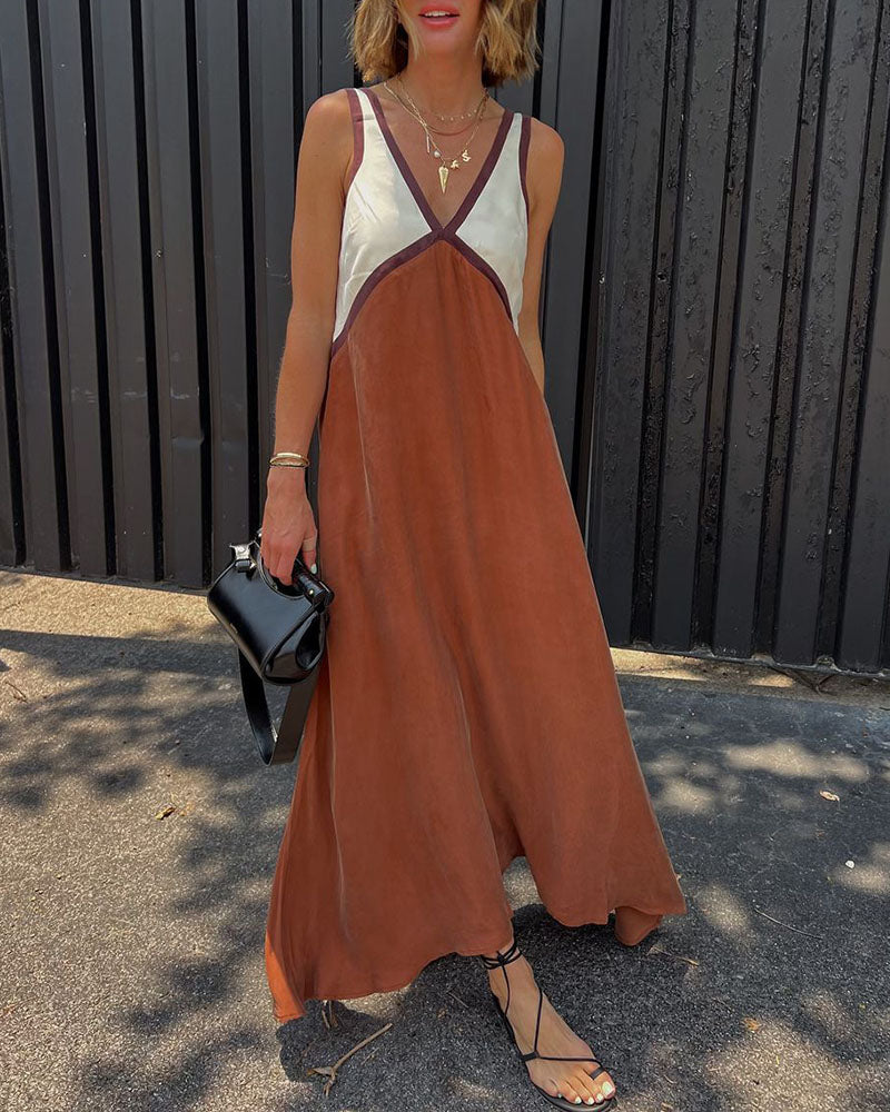 Lunévie - Contrast Flow Maxi ruha