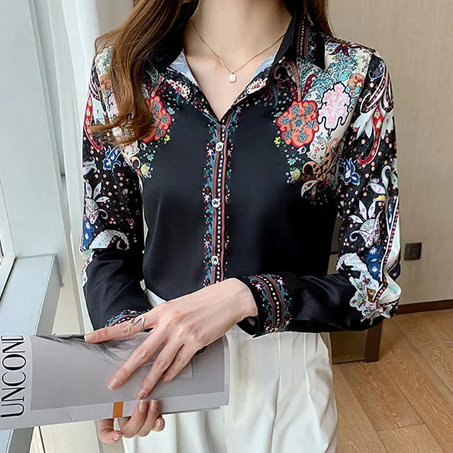 Florenca - Womens Floral Print Shirt