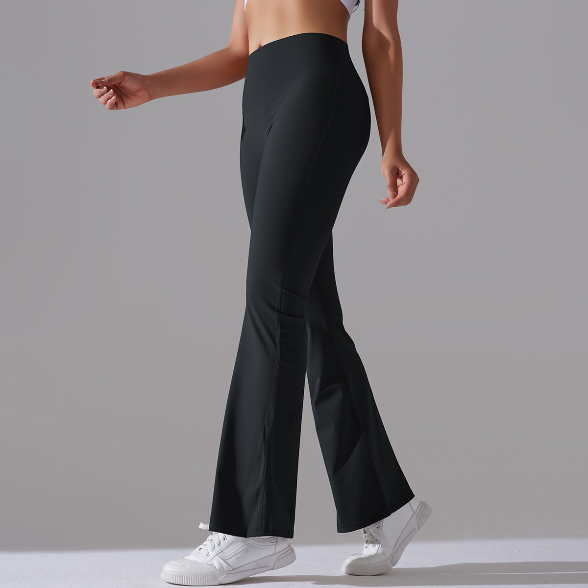 Nianna - Damen Fitness-Leggings mit hoher Taille und ausgestelltem Bein
