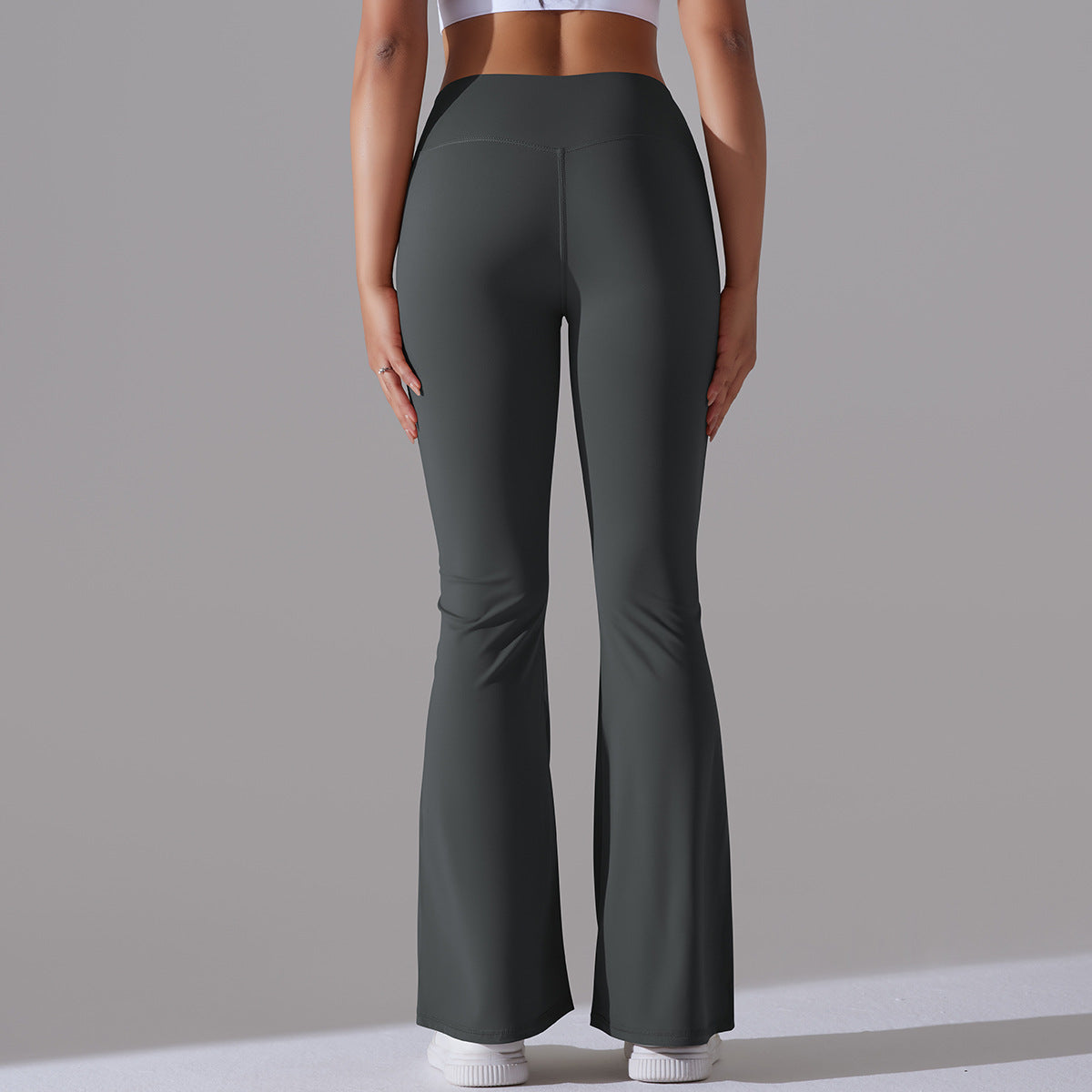 Nianna - Damen Fitness-Leggings mit hoher Taille und ausgestelltem Bein