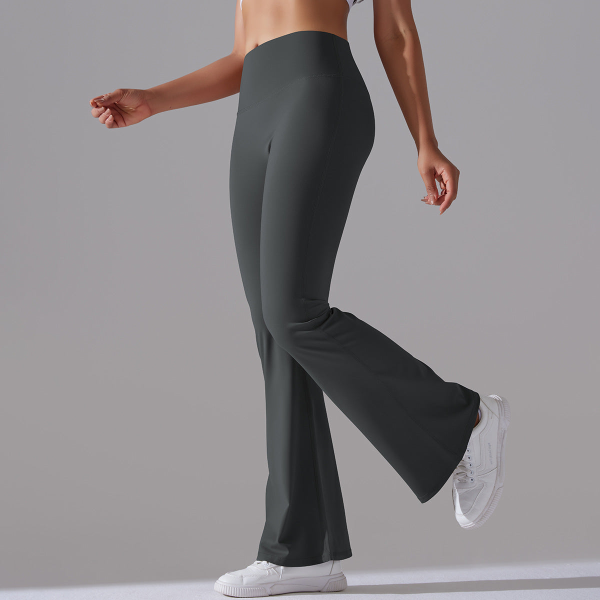Nianna - Damen Fitness-Leggings mit hoher Taille und ausgestelltem Bein
