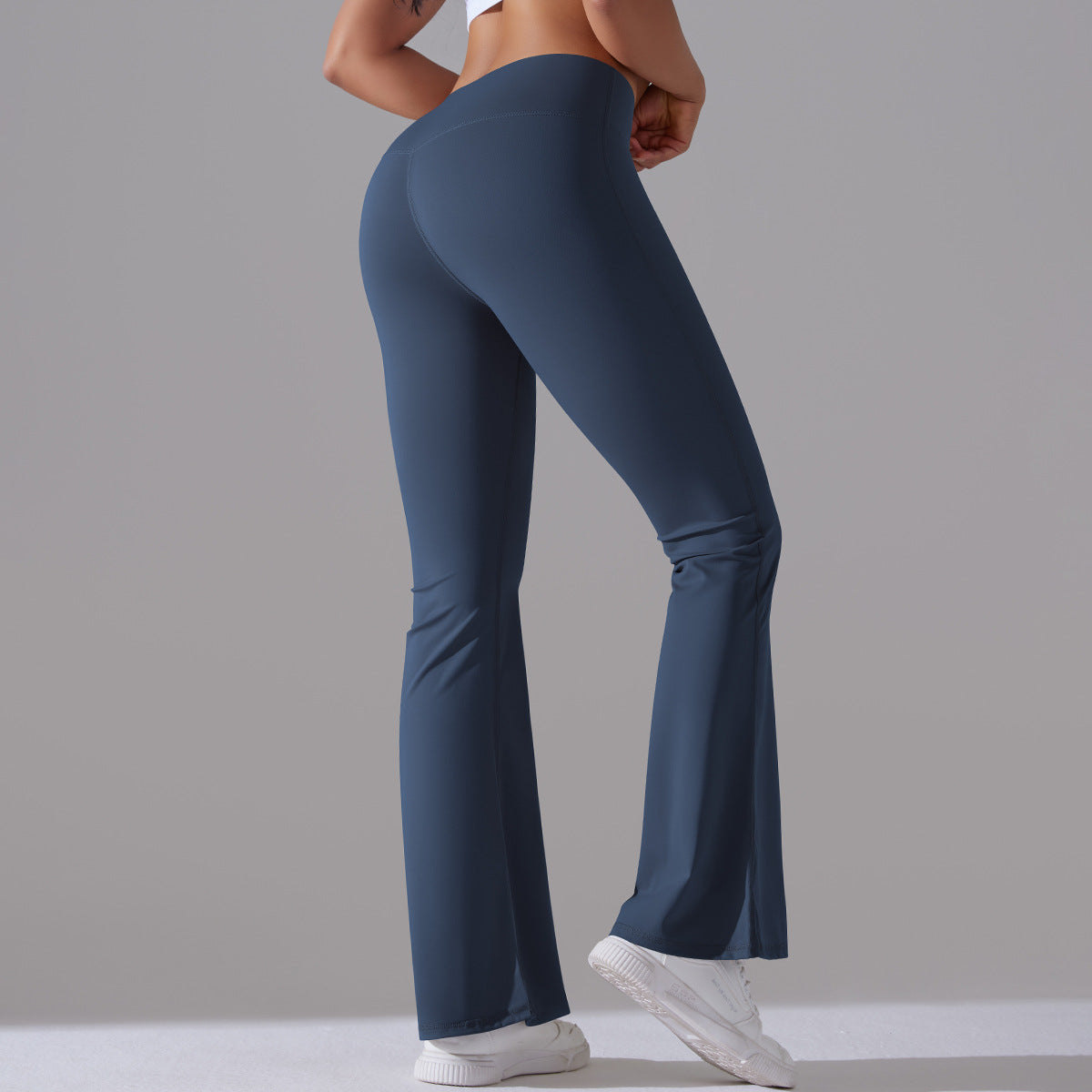 Nianna - Damen Fitness-Leggings mit hoher Taille und ausgestelltem Bein