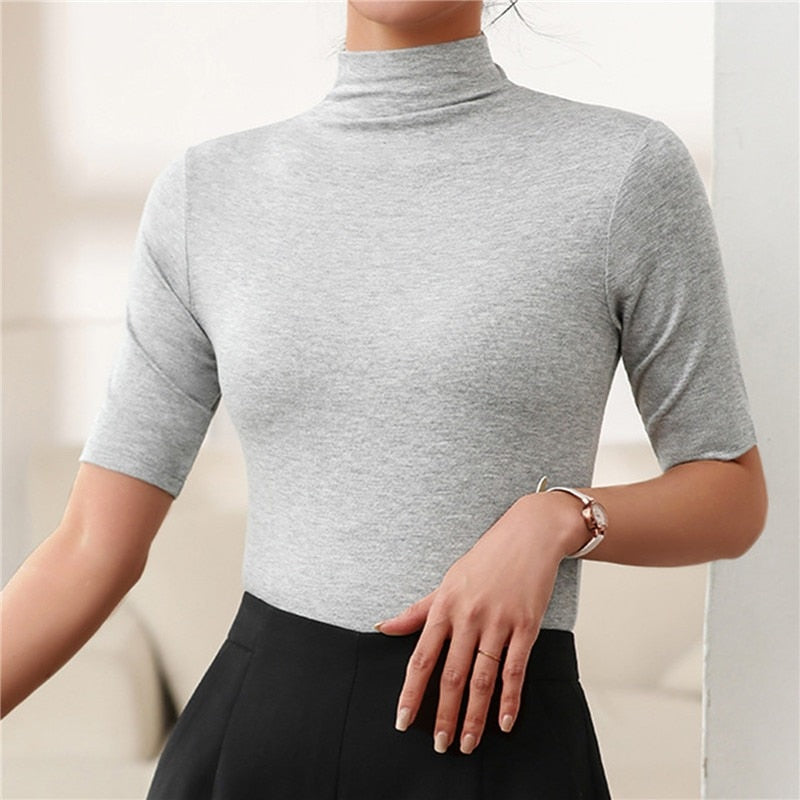 Elowena – Women Seamless Turtleneck Top