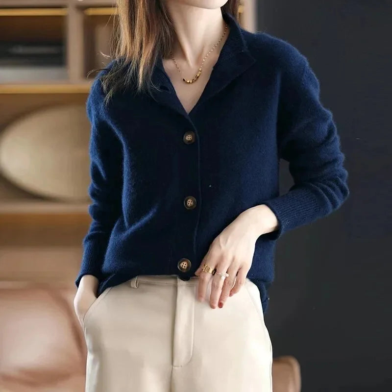 Elanara – Women’s Cashmere Button-Up Cardigan