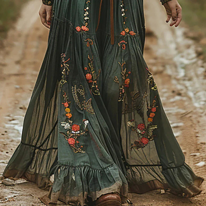 Calyran – Lightweight Boho Maxi Dress With Belt
