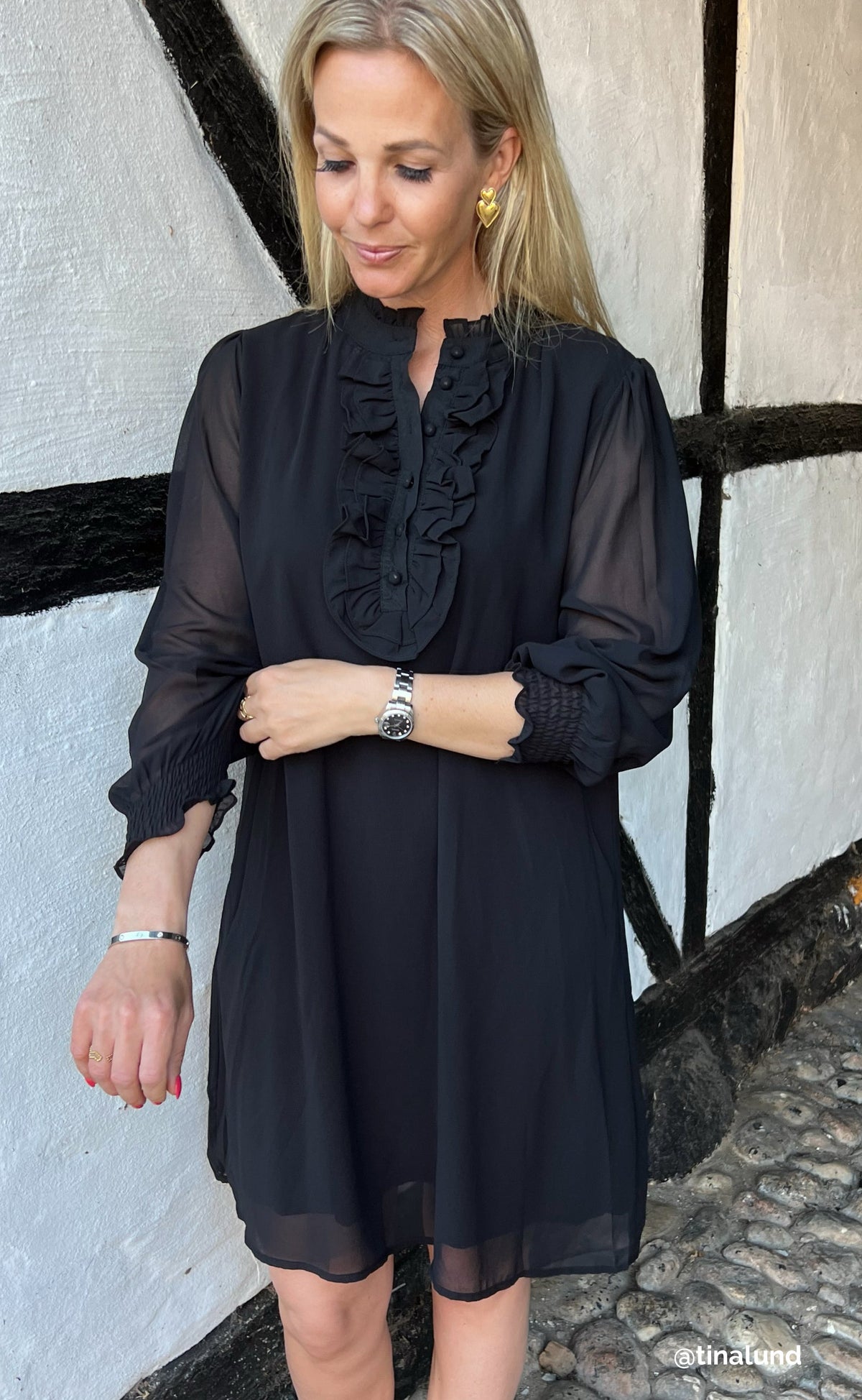 Isalynn – Sort underkjole med stropper