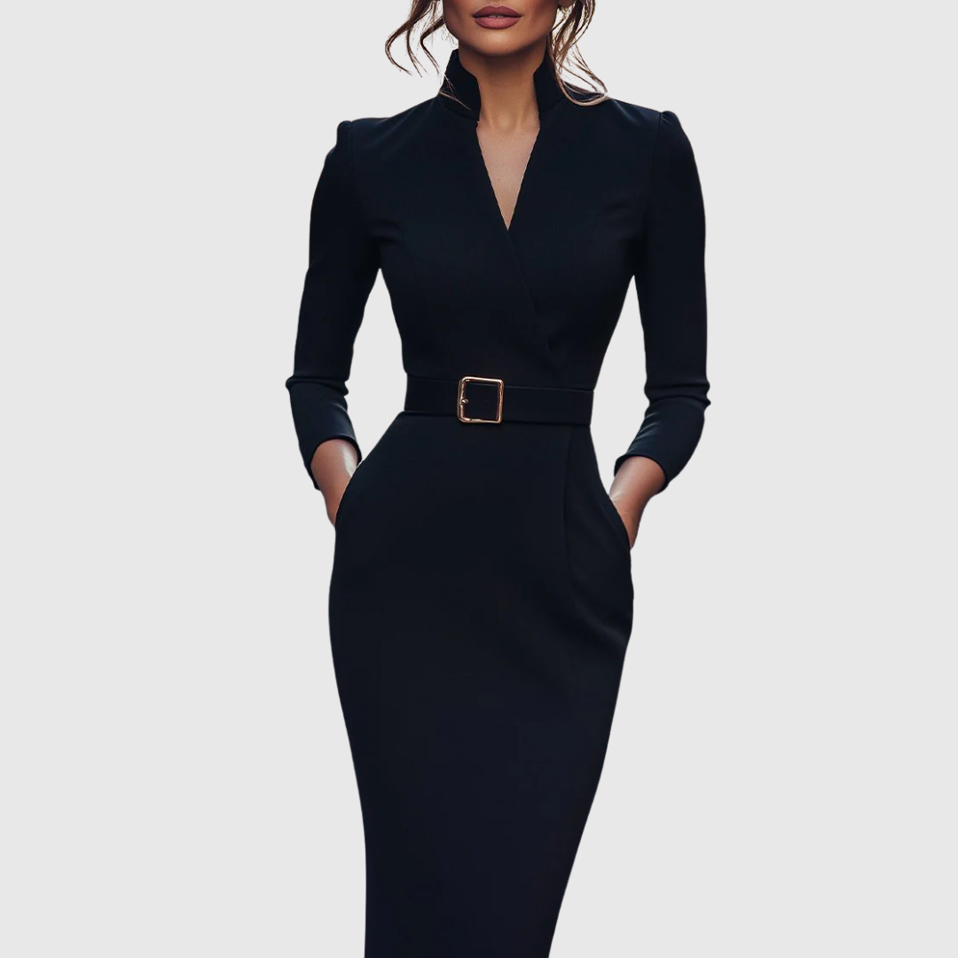Clarivelle - Elegant Midi Dress