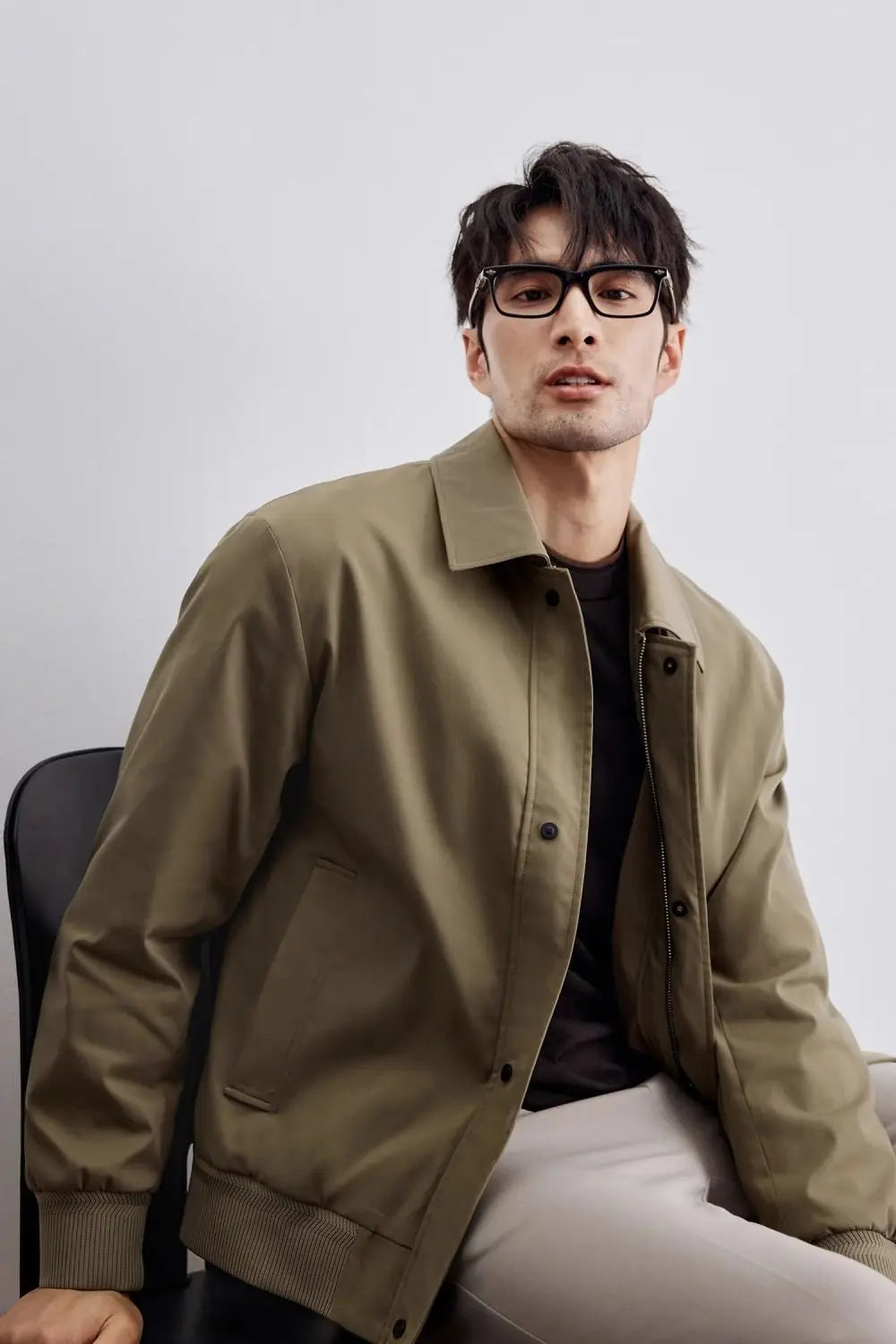 Alonzo – Herren Frühlingsjacke mit Kragen und Taschen