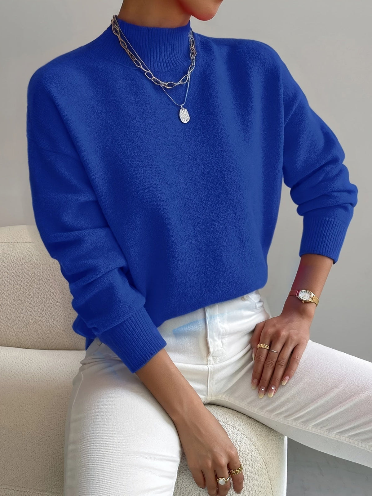 Faith – Comfortable Womens Mock Neck Sweater