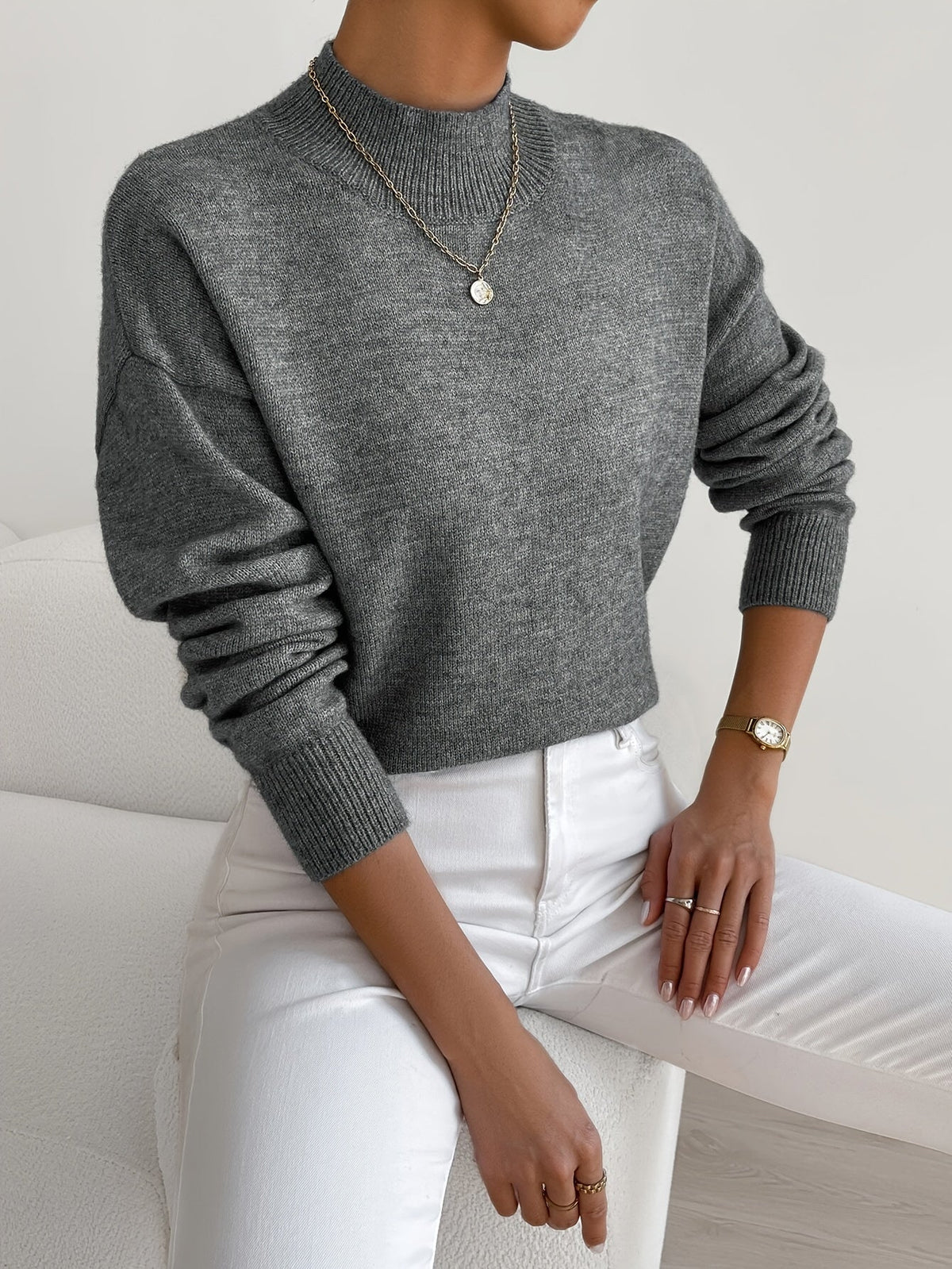 Faith – Comfortable Womens Mock Neck Sweater