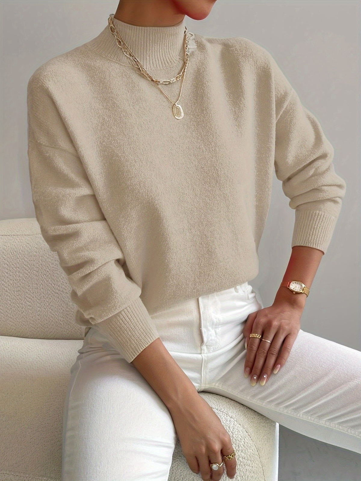 Faith – Comfortable Womens Mock Neck Sweater