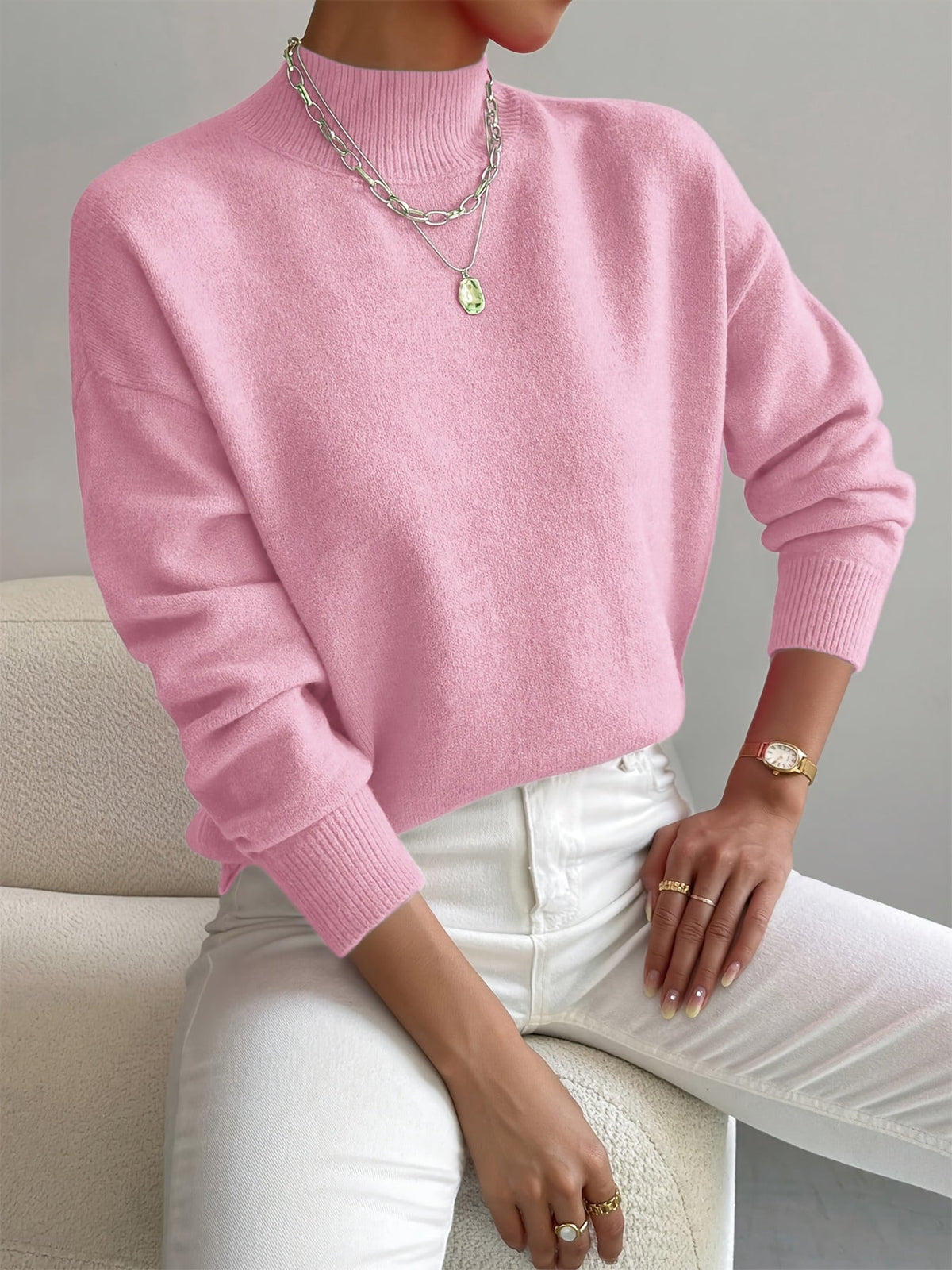 Faith – Comfortable Womens Mock Neck Sweater
