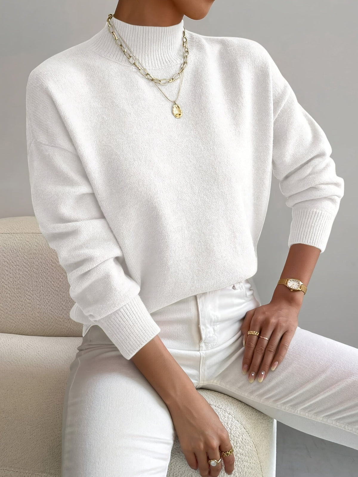 Faith – Comfortable Womens Mock Neck Sweater