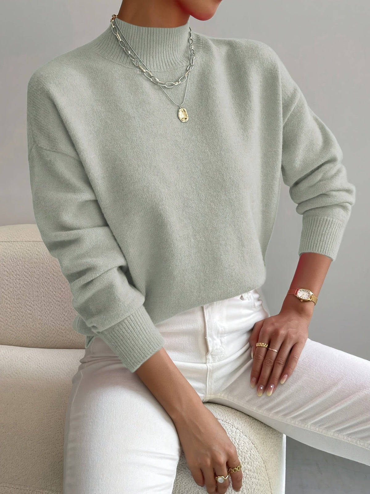 Faith – Comfortable Womens Mock Neck Sweater