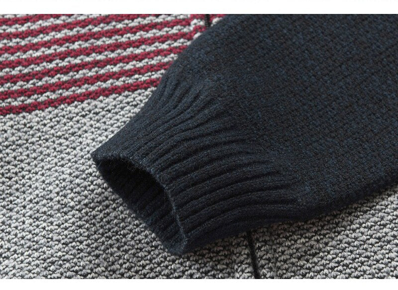 Maelric – Herren Kapuzen-Fleece-Pullover mit Reißverschluss