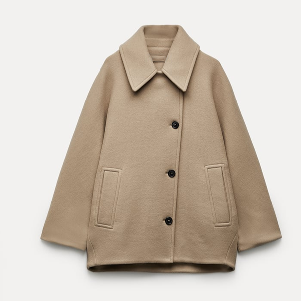 Valestra – Damen Oversize Wollmantel