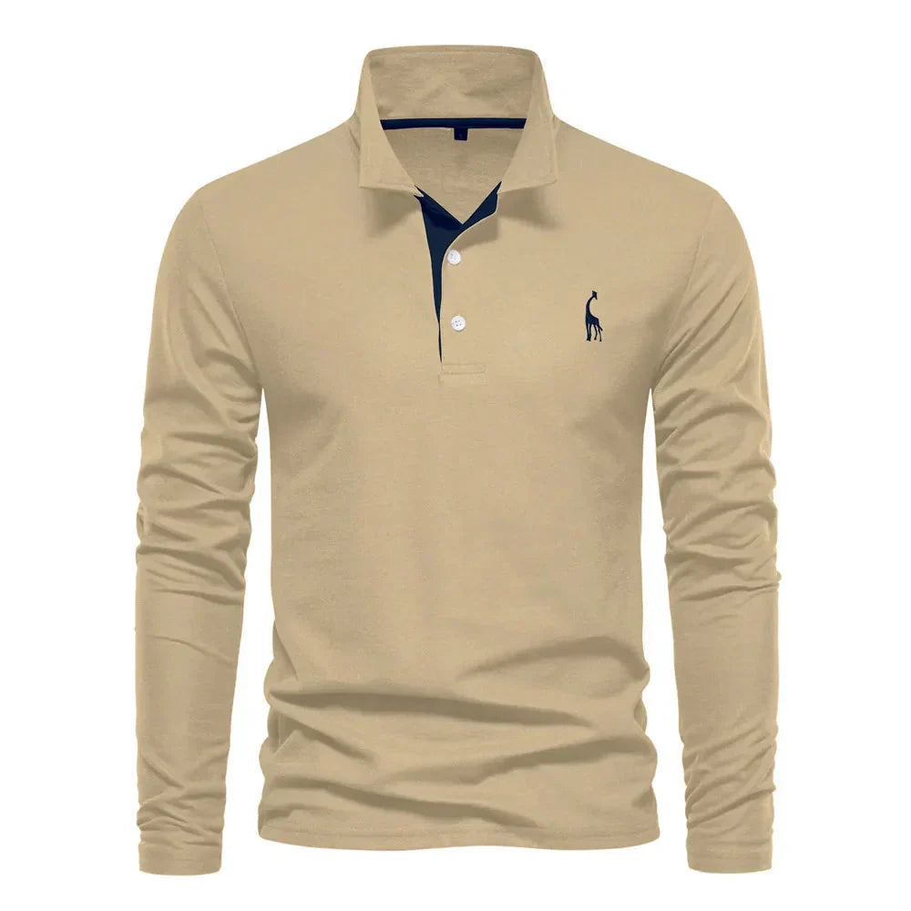 Evren - Mens Long Sleeve Polo Shirt