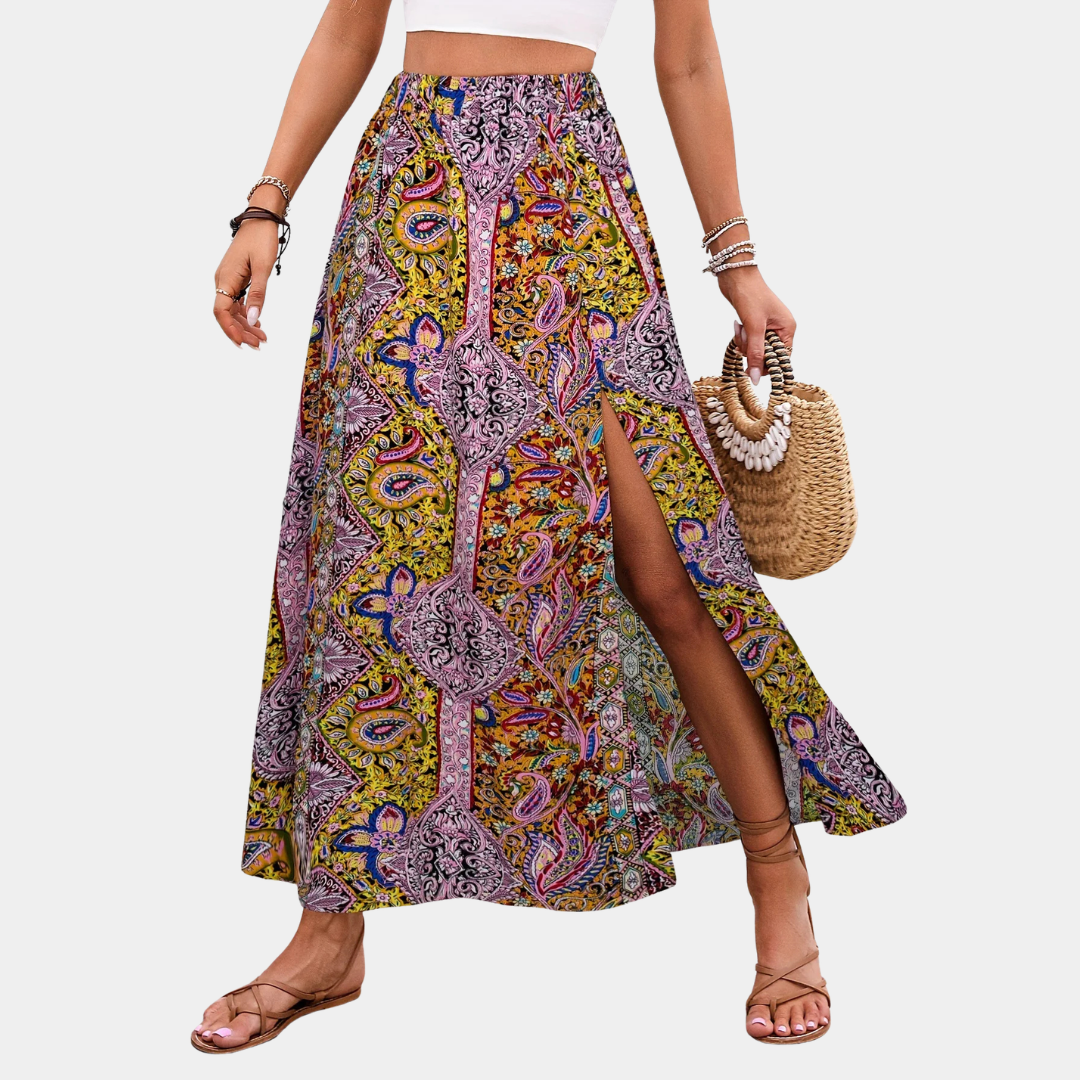 Melvara - Boho-Maxirock mit elegantem Schlitz