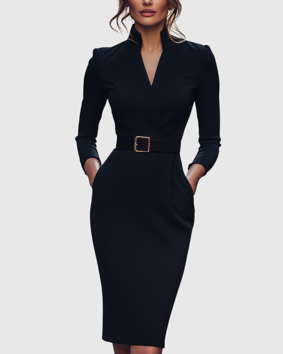 Clarivelle - Elegant Midi Dress